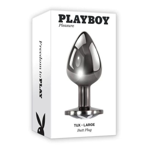 Playboy Tux Metal Anal Plug (2 Sizes Available) - CheapLubes.com