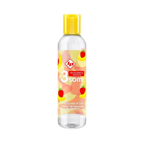 ID 3Some 3-in-1 & Lots Of Fun - Warming, Lickable, & Massage 4 oz (118 mL) - 4 Flavors! - CheapLubes.com