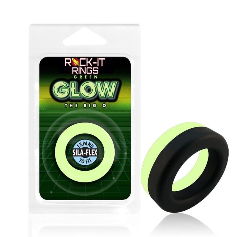 Rock it Rings Glow Big O Black Green