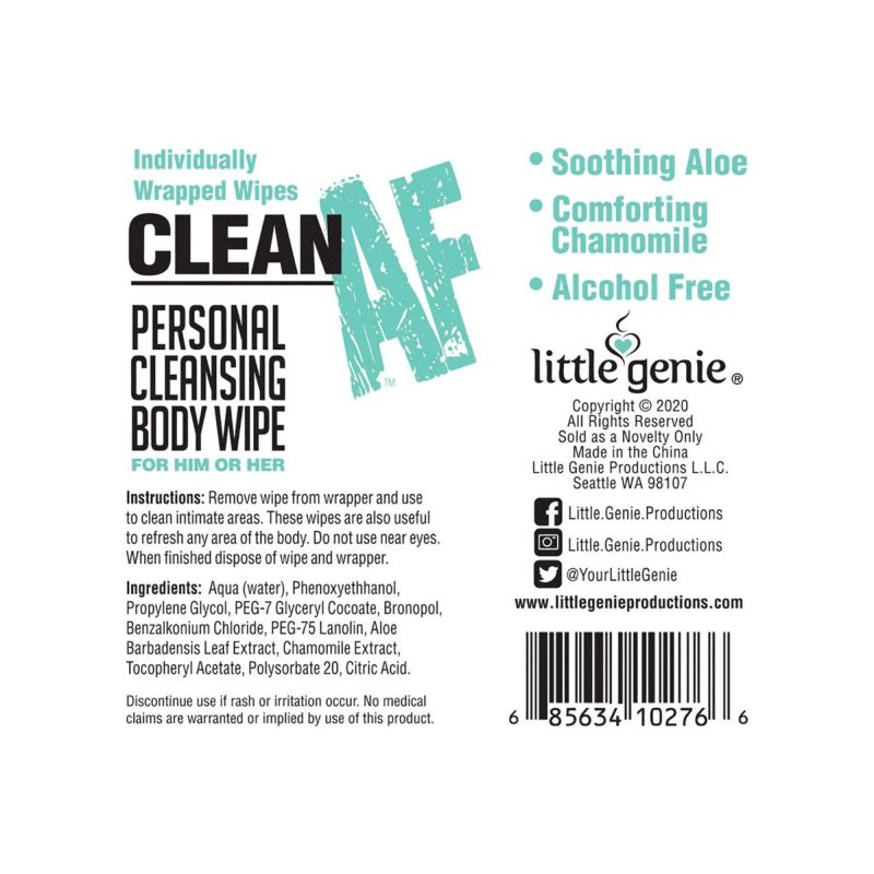 clean af personal cleansing body wipe 1 count cheaplubes com 2