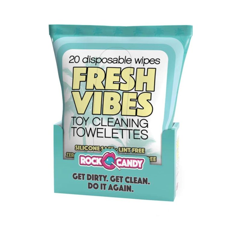 fresh vibes toy cleaning towelette travel pack 20ct wipes cheaplubes com