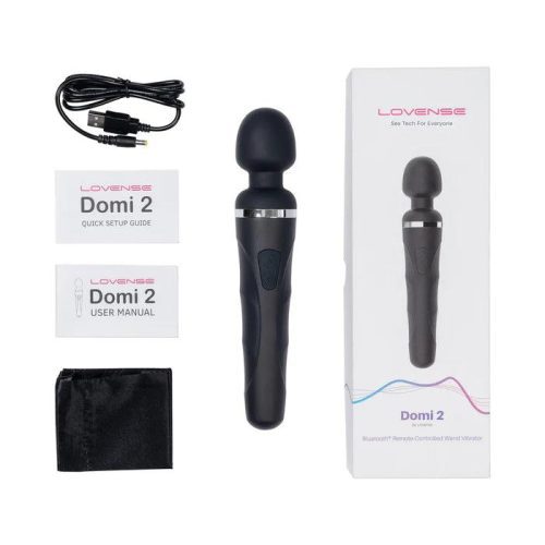 lovense domi 2 bluetooth programmable wand vibrator black cheaplubes com 4