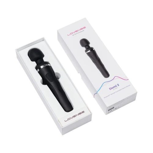 lovense domi 2 bluetooth programmable wand vibrator black cheaplubes com 5