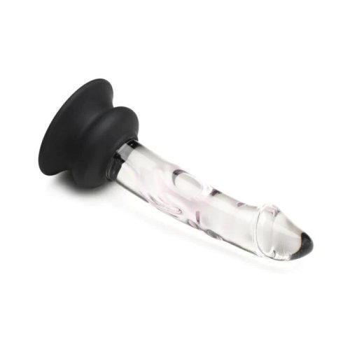 pleasure crystal glass dildo with silicone base 5 6 inch cheaplubes com 3