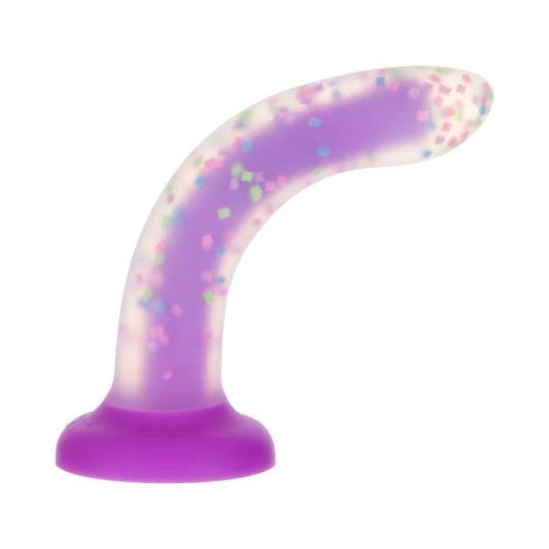 rave by addiction glow in the dark dildo purple confetti 8 cheaplubes com 4