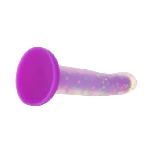 rave by addiction glow in the dark dildo purple confetti 8 cheaplubes com 5