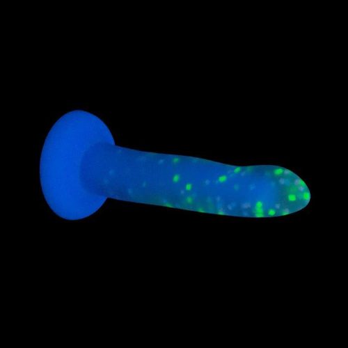 rave by addiction glow in the dark dildo purple confetti 8 cheaplubes com 7