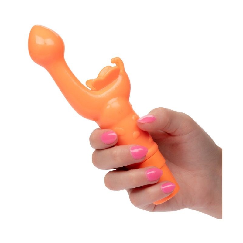 rechargeable butterfly kiss vibrating and fluttering orange cheaplubes com 1