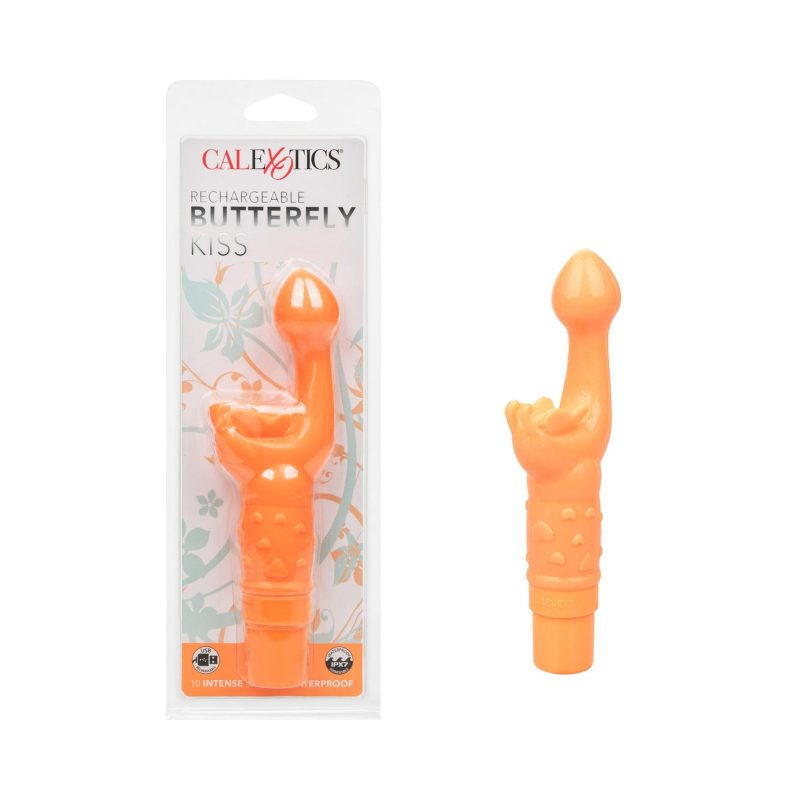 rechargeable butterfly kiss vibrating and fluttering orange cheaplubes com 2