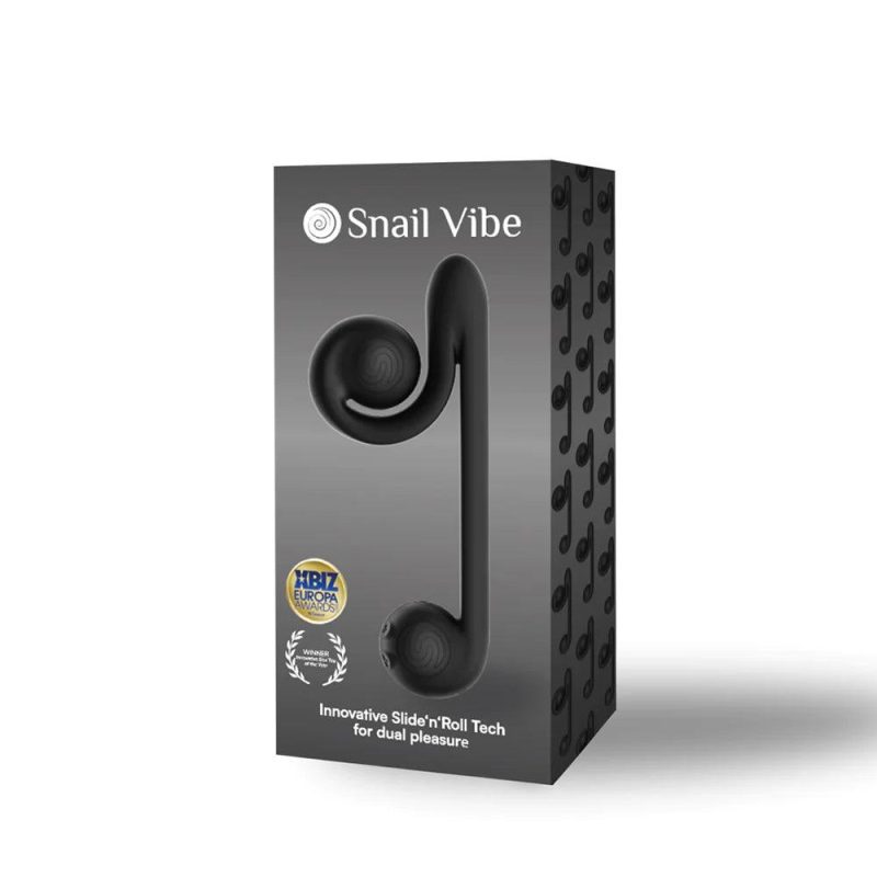 snail vibe black rechargeable unique spiral head cheaplubes com 1